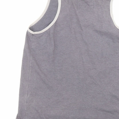 Red Jacket Womens Grey  Cotton Basic Tank Size M Round Neck