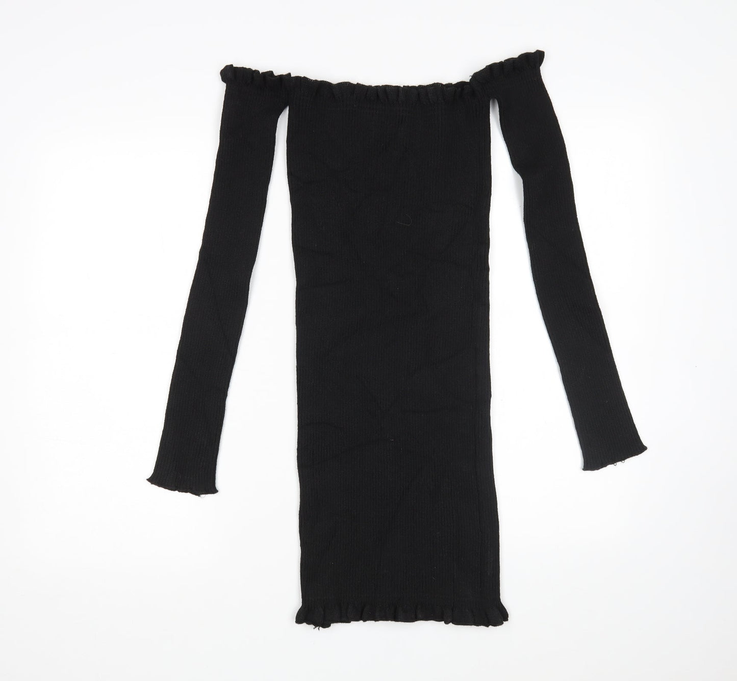 Womens UK Size 12 PRETTYLITTLETHING Black Pullover Jumper