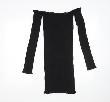 Womens UK Size 12 PRETTYLITTLETHING Black Pullover Jumper