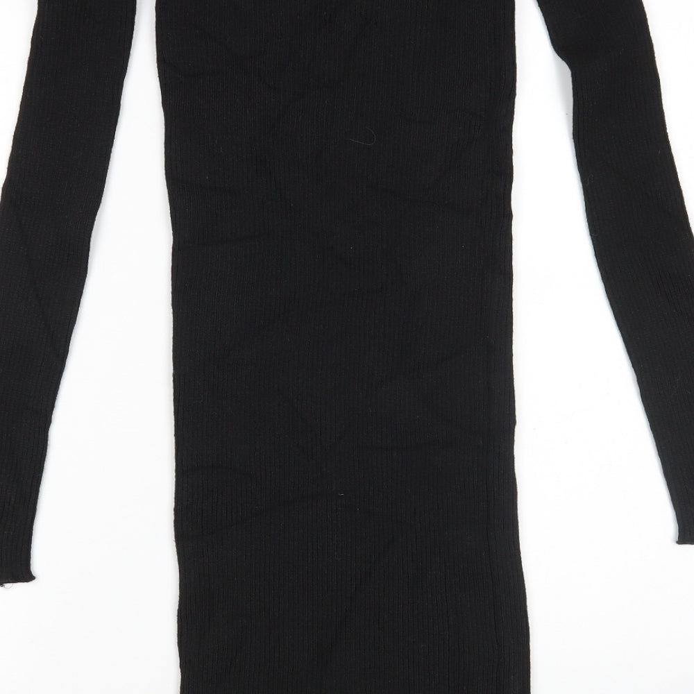 Womens UK Size 12 PRETTYLITTLETHING Black Pullover Jumper