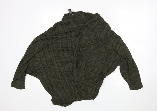 FOREVER 21 Womens Green V-Neck   Cardigan Jumper Size S