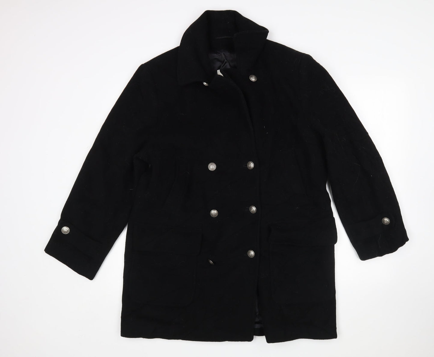 LOFT Womens Black   Overcoat Coat Size 10