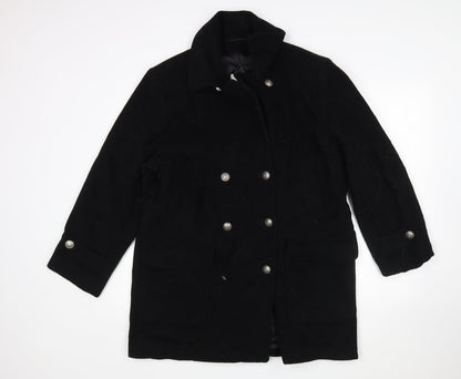 LOFT Womens Black   Overcoat Coat Size 10
