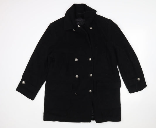 LOFT Womens Black   Overcoat Coat Size 10