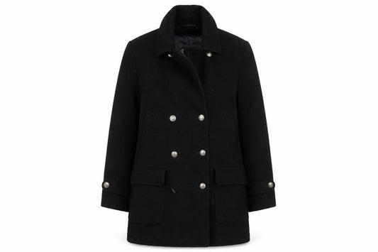 LOFT Womens Black   Overcoat Coat Size 10