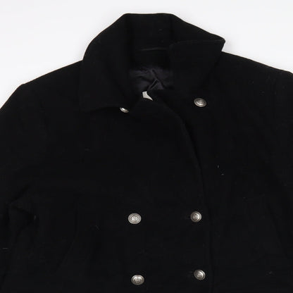 LOFT Womens Black   Overcoat Coat Size 10