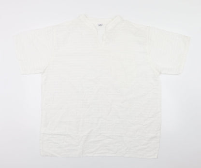 Womens UK Size  Preworn White Basic T-Shirt