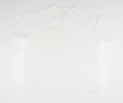Womens UK Size  Preworn White Basic T-Shirt