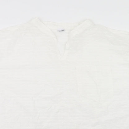 Womens UK Size  Preworn White Basic T-Shirt