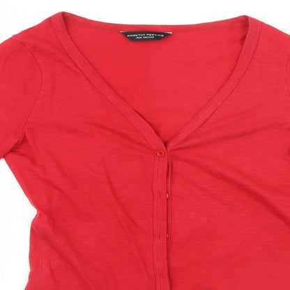 Womens UK Size 10 Dorothy Perkins Red Cardigan Jumper