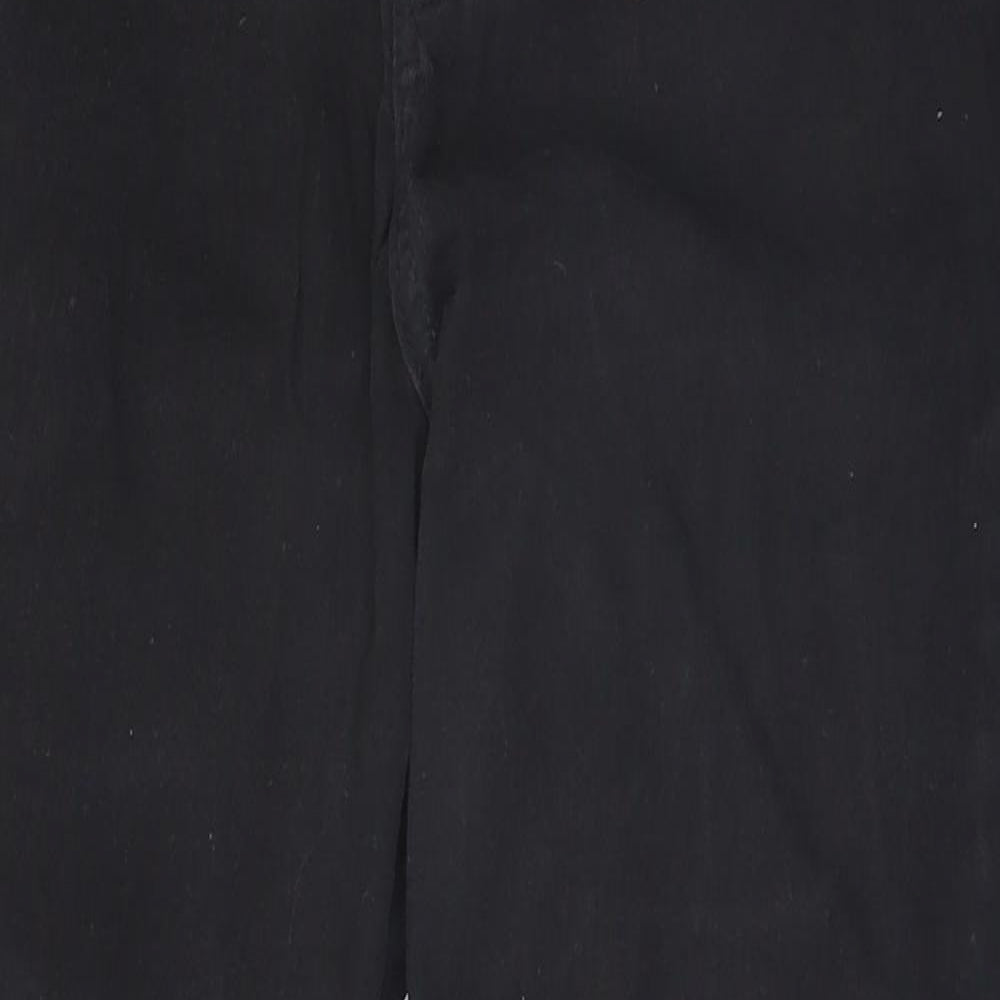 Topshop Womens Black  Cotton Straight Jeans Size 30 in L26 in Regular