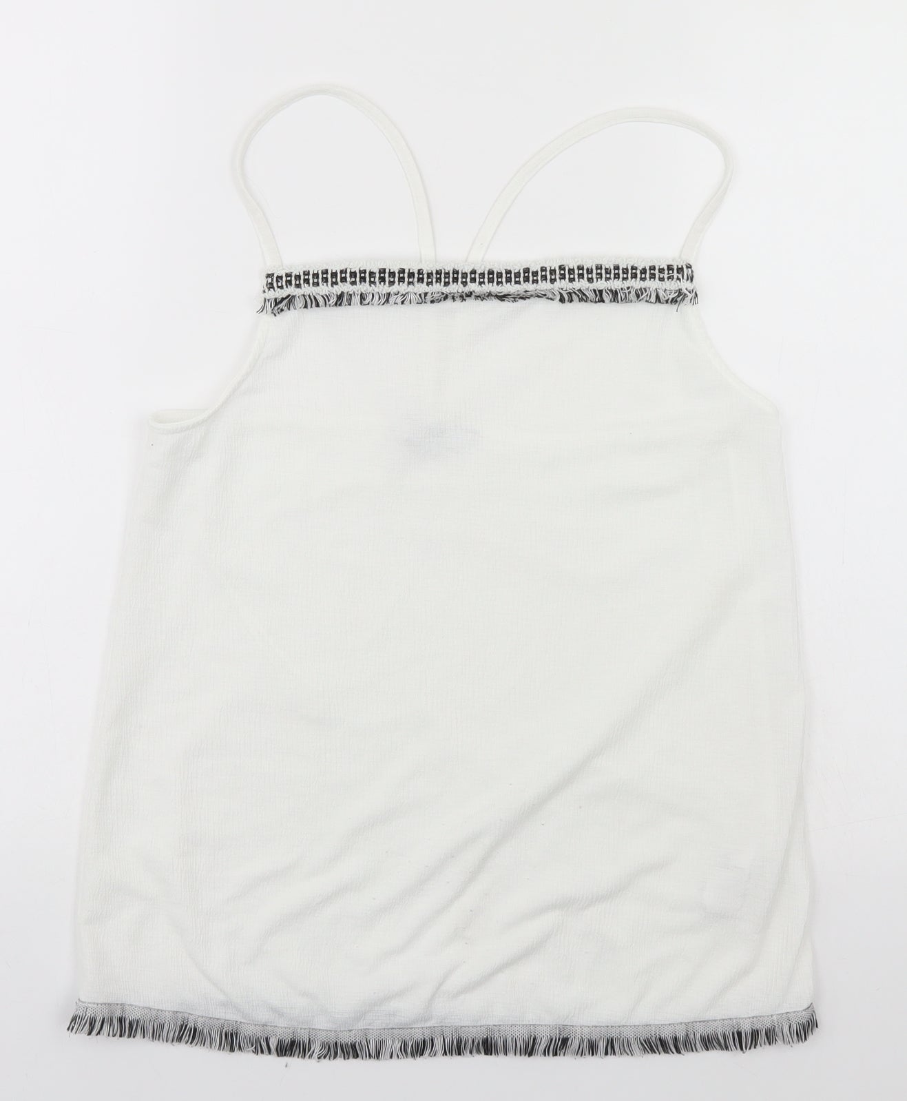 Womens UK Size 10 NEXT White Basic Tank