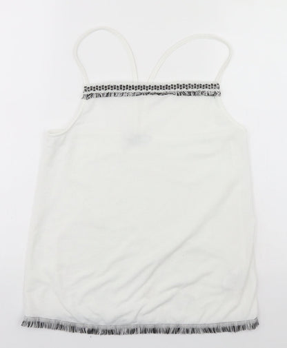 Womens UK Size 10 NEXT White Basic Tank