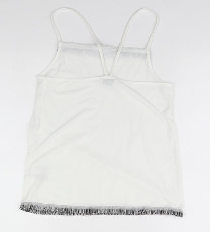 Womens UK Size 10 NEXT White Basic Tank