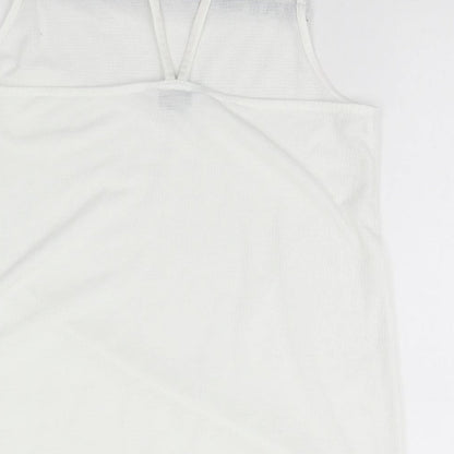 Womens UK Size 10 NEXT White Basic Tank