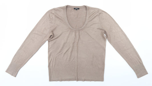 Womens UK Size 16 Papaya Beige Pullover Jumper