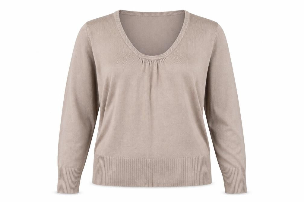 Womens UK Size 16 Papaya Beige Pullover Jumper