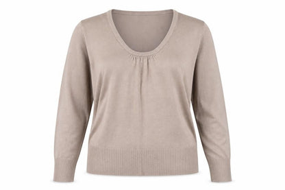 Womens UK Size 16 Papaya Beige Pullover Jumper