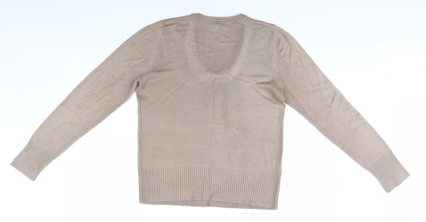 Womens UK Size 16 Papaya Beige Pullover Jumper