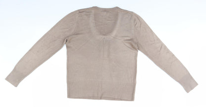 Womens UK Size 16 Papaya Beige Pullover Jumper