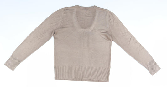 Womens UK Size 16 Papaya Beige Pullover Jumper