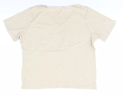 AMARANTO Womens Green  Viscose Basic T-Shirt Size 16 V-Neck