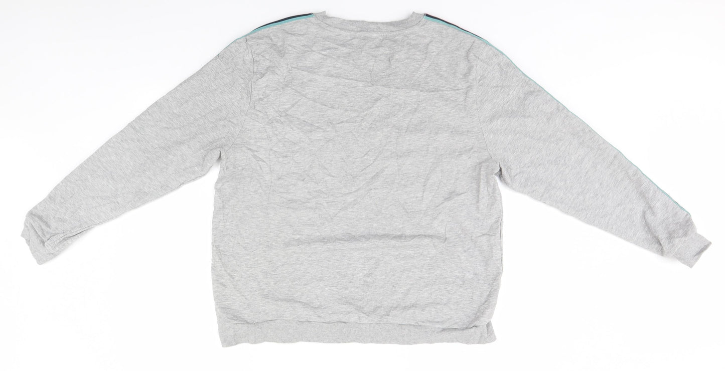 Neon Sheep Mens Grey Round Neck  Cotton Pullover Jumper Size L