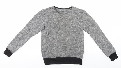 Primark Mens Silver Round Neck  Polyester Pullover Jumper Size S