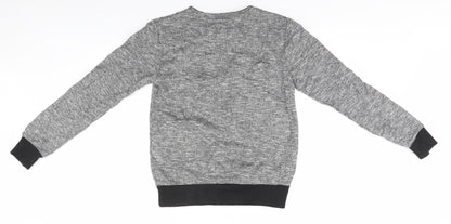 Primark Mens Silver Round Neck  Polyester Pullover Jumper Size S