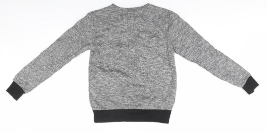 Primark Mens Silver Round Neck  Polyester Pullover Jumper Size S