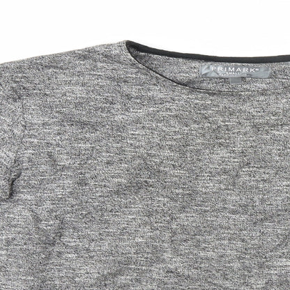 Primark Mens Silver Round Neck  Polyester Pullover Jumper Size S