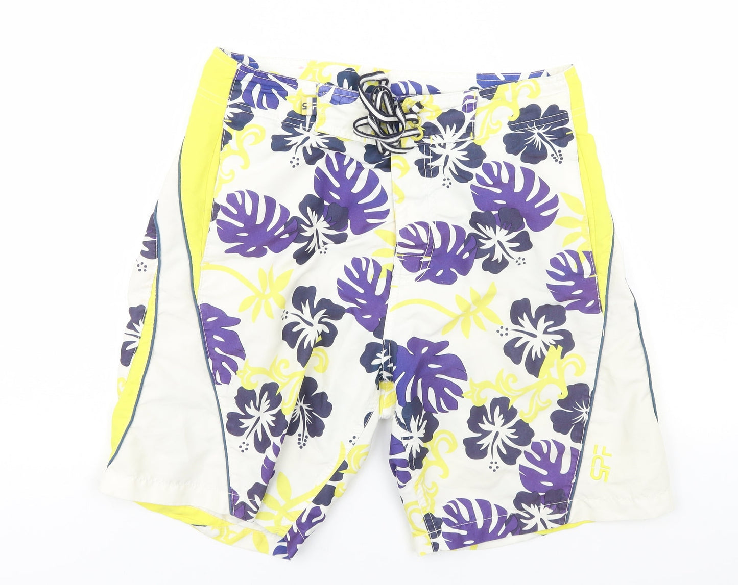 Springfield Mens Multicoloured Floral Polyester Athletic Shorts Size S L6 in Regular