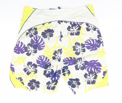 Springfield Mens Multicoloured Floral Polyester Athletic Shorts Size S L6 in Regular