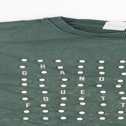 Zara Girls Green Round Neck  Cotton Pullover Jumper Size 11-12 Years