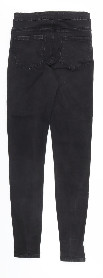 Denim & Co. Womens Black  Cotton Skinny Jeans Size 10 L30 in Regular