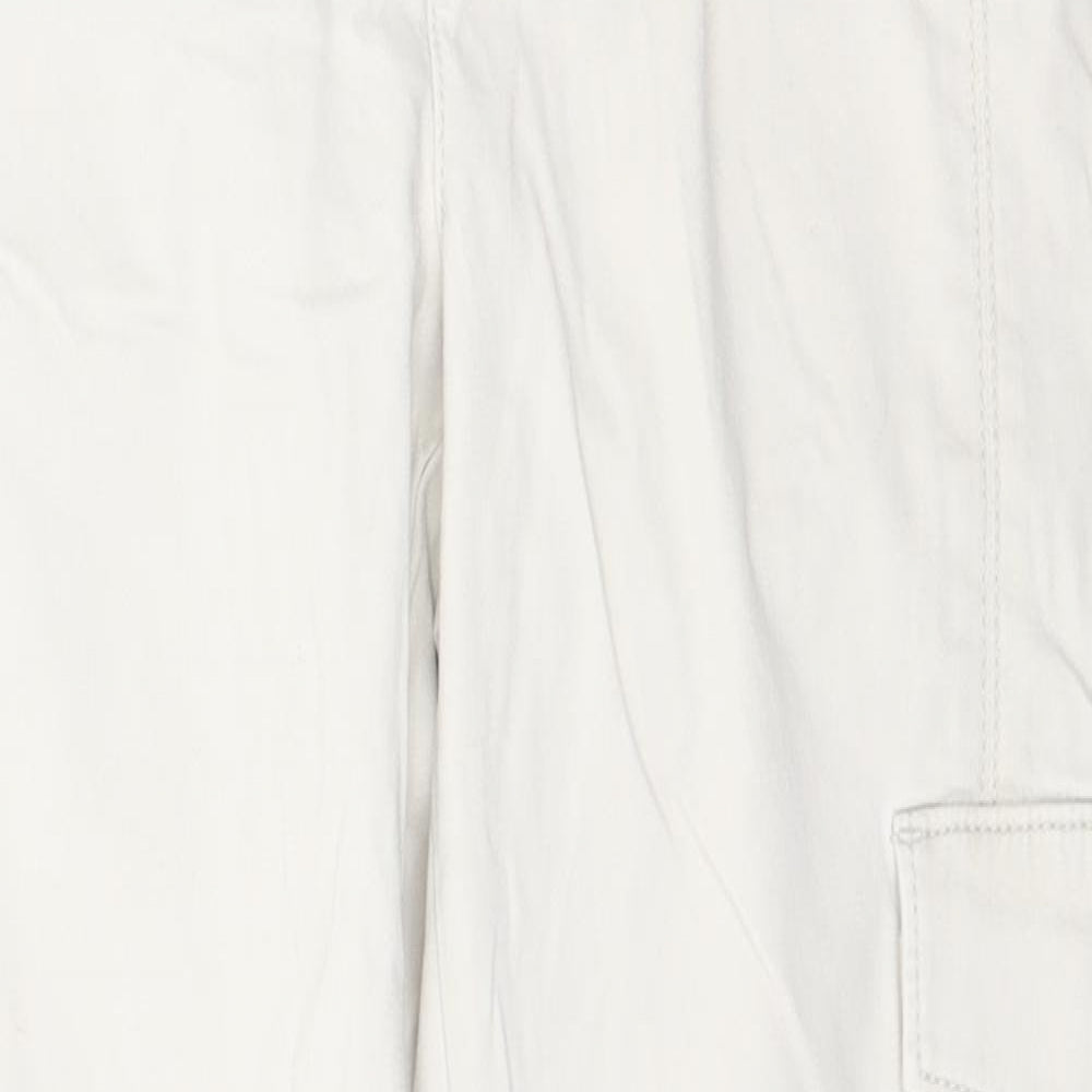 Yessica Womens Beige  Cotton Trousers  Size 10 L26 in Regular