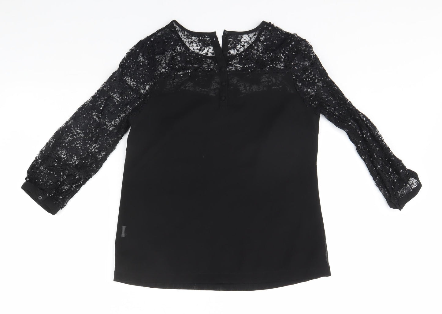 Womens UK Size  New Look Black Basic T-Shirt