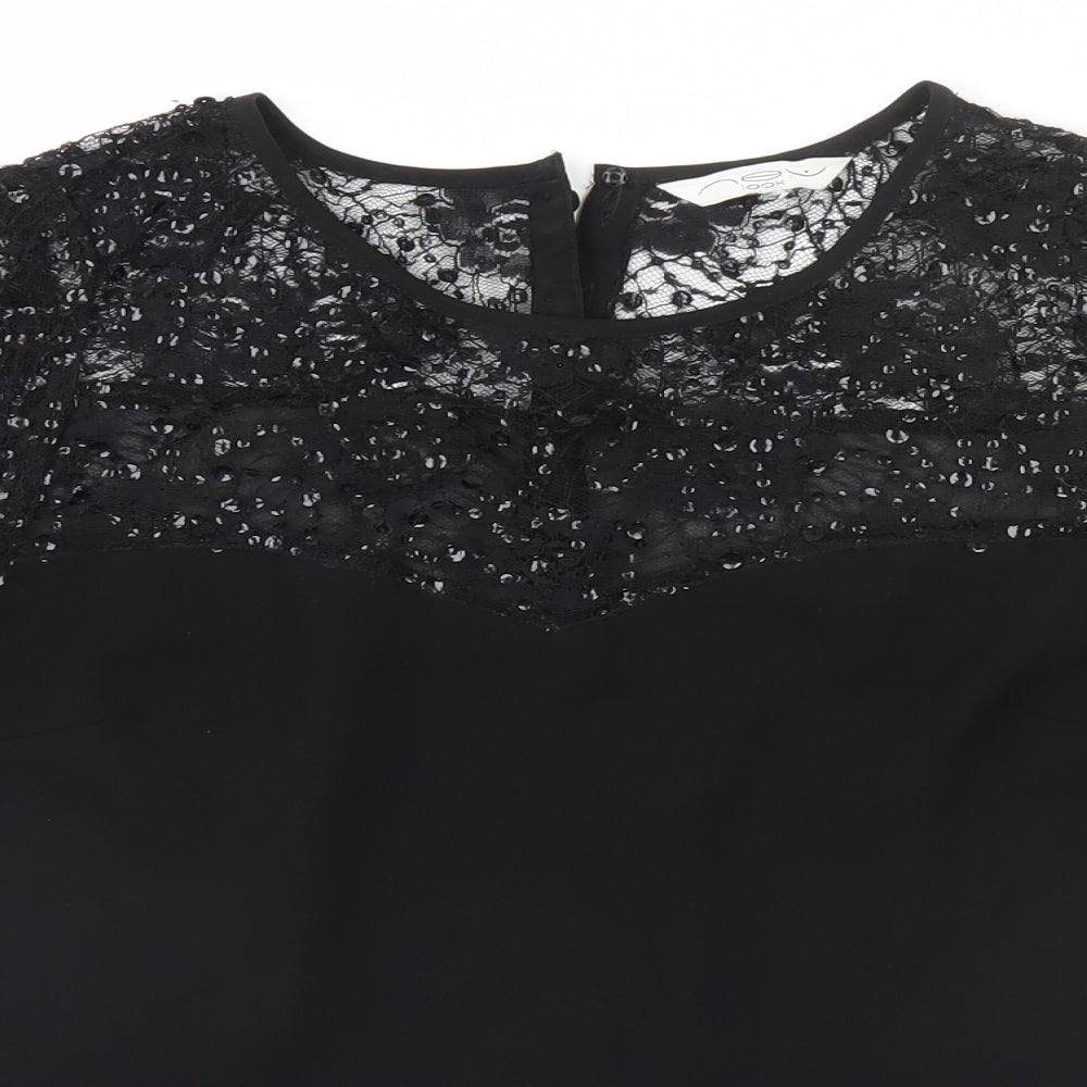 Womens UK Size  New Look Black Basic T-Shirt