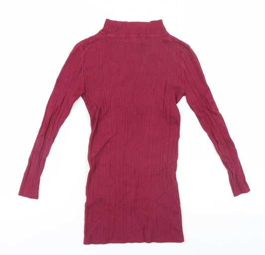 Atmosphere Womens Pink High Neck  Viscose Pullover Jumper Size 8