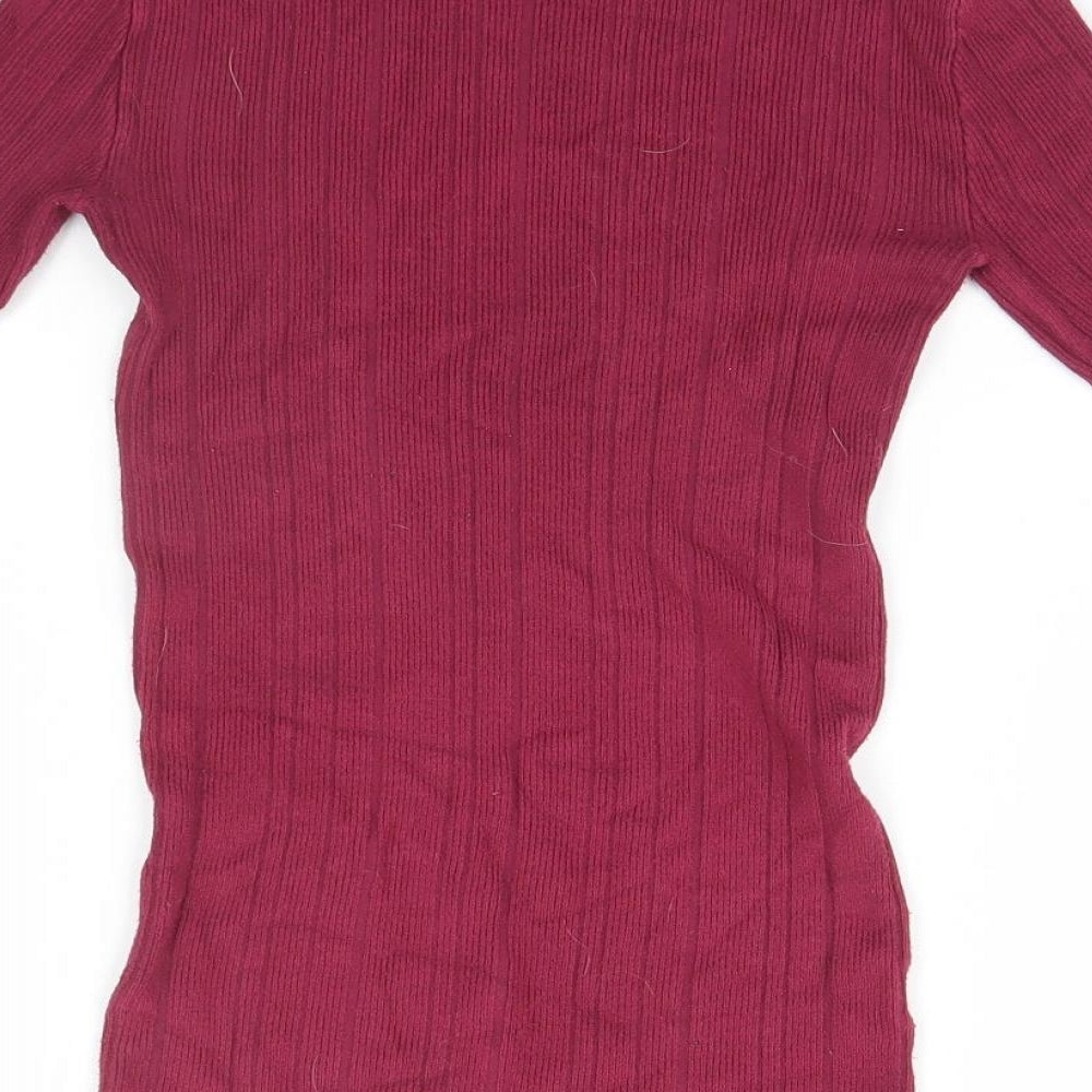 Atmosphere Womens Pink High Neck  Viscose Pullover Jumper Size 8