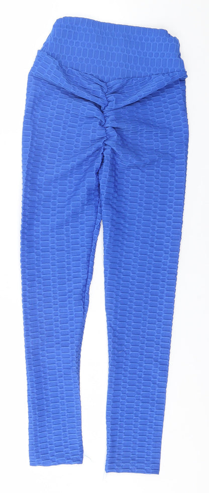 Womens UK Size M Preworn Regular Fit  Blue Trousers