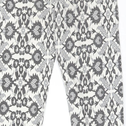 Zara Womens Multicoloured Floral  Skinny Jeans Size 30 L26 in Regular