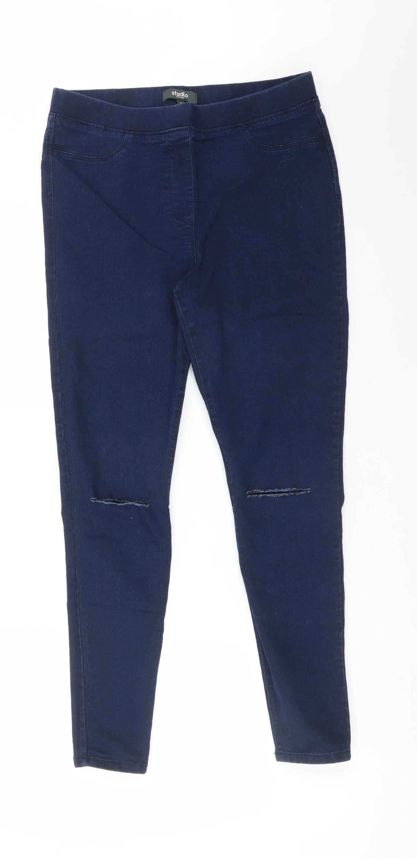 Womens UK Size 12 Studio Regular Fit Jegging Blue Jeans