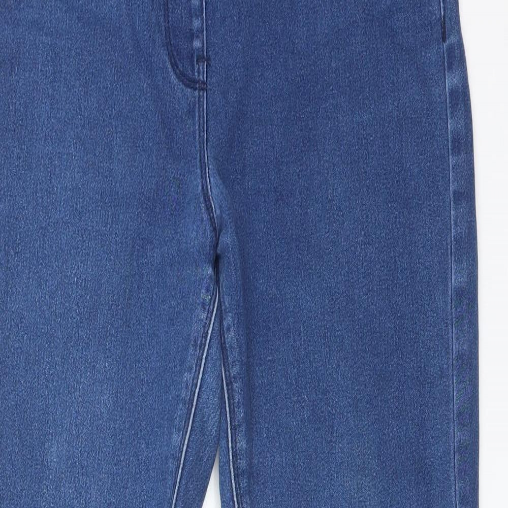 M&Co Womens Blue  Cotton Jegging Jeans Size 10 L29 in Regular