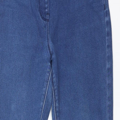 M&Co Womens Blue  Cotton Jegging Jeans Size 10 L29 in Regular