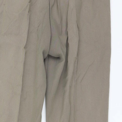 Classic Womens Brown  Polyester Trousers  Size 10 L25 in Regular