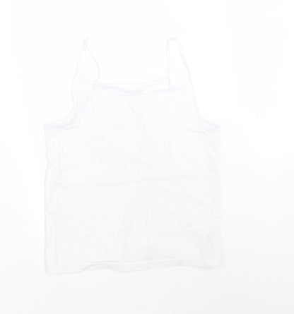 Primark Girls White  Cotton Camisole T-Shirt Size 10-11 Years