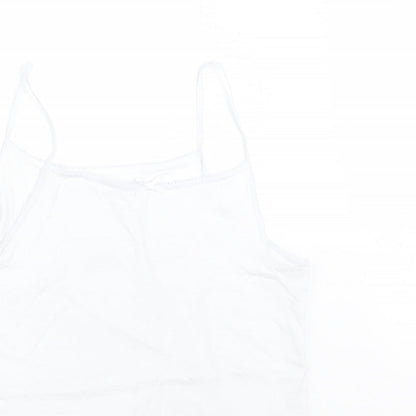 Primark Girls White  Cotton Camisole T-Shirt Size 10-11 Years