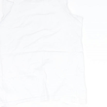 Primark Girls White  Cotton Camisole T-Shirt Size 10-11 Years