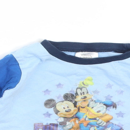 Disney Baby Blue  Cotton Basic T-Shirt Size 6-9 Months Round Neck  - FULL OF SMILES
